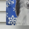 thumbnail image 4 of Black and White Collie Winter Snowflakes House Flag, 4 of 4