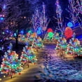 thumbnail image 5 of 4-Pack Upgraded Solar Christmas Garden Pathway Lights - Waterproof Outdoor Christmas Tree Decorations with 8 Lighting Modes for Yard, Lawn, Pathway, or Grave, 5 of 5