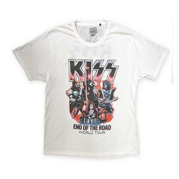 Kiss Adult End Of The Road Band Playing T-Shirt