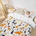 thumbnail image 2 of Castle Fairy Cute Woodland Animal Duvet Cover Queen,Fox Deer Hedgehog Pine Queen Bedding,Orange Black Cream White,Reversible,3-Piece,No Comforter,1 Duvet Cover and 2 Pillowcases, 2 of 6