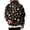 Black, variant on Hsovts Fall Season Halloween Themed Hooded Sweatshirt for Men, Pumpkin Spider Web Ghost All Over Print Casual Loungewear Pullover Beige L