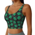 thumbnail image 2 of Daiia Cartoon Kawaii Frogs Printed Women's Sports Bra, Breathable Activewear Bra with U-Back Design and Removable Pads, Comfortable and Supportive for Yoga, Workout-X-Large, 2 of 8