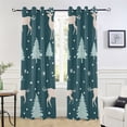 thumbnail image 5 of Deers Pines Trees Snow Blackout Curtain Panels Drapes Privacy Assured with Light Filtering Curtains for Living room Bedroom Bathroom Window, 5 of 6