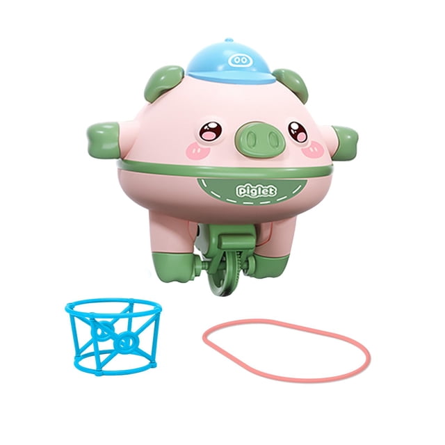 Monociclo de cuerda floja, juguete de desarrollo, cerdito equilibrado Verde