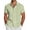 Light Green, variant on COOFANDY Men's Cuban Guayabera Short Sleeve Button Down Shirt - Casual Summer Beach Linen Shirts