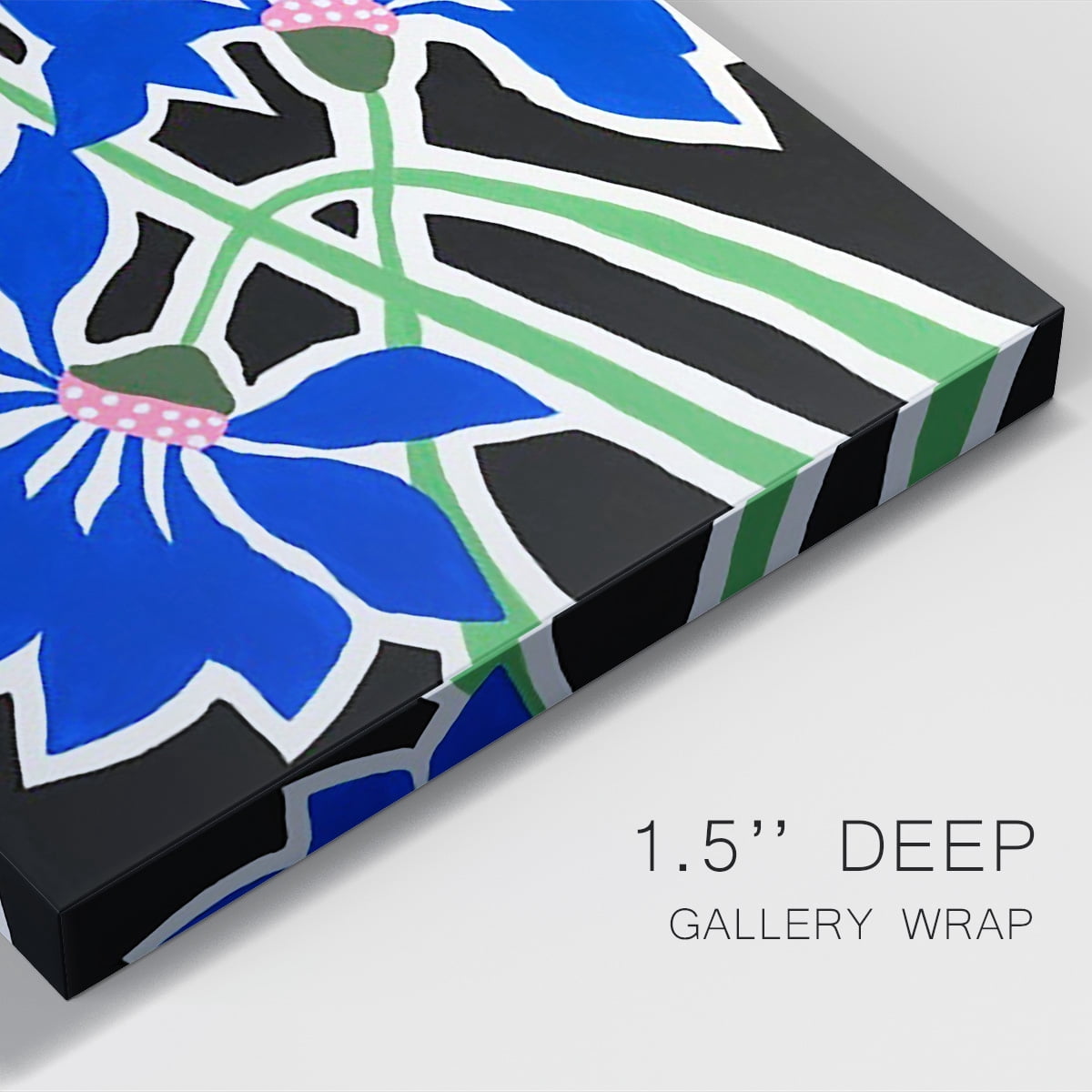 Pop Flowers IV Premium Gallery Wrapped Canvas - Ready to Hang