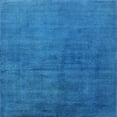thumbnail image 1 of Ahgly Company Machine Washable Indoor Square Industrial Modern Neon Blue Area Rugs, 4' Square, 1 of 7