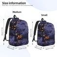 thumbnail image 2 of Disketp Mystery House Halloween Night print Canvas Backpack Lightweight Travel Daypack Student Rucksack Laptop Backpack-Medium, 2 of 5