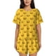 thumbnail image 1 of Fotbe Burger 1 Conjunto de Pijama Estampado para Mujer, 2 Piezas, Ropa de Dormir con Camiseta de Manga Corta y Shorts Suaves-Medium, 1 of 6