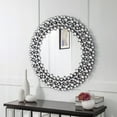 thumbnail image 4 of SHYFOY Jeweled Accent Wall Mirror 33.85 Inches Round Sparkly Decorative Mirrors for Wall Decor, 4 of 9