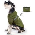 thumbnail image 2 of Dog Raincoat Hoodies Rain Jacket Waterproof Rain Poncho with Pocket Reflective Rain Coat for Small Medium Dog Green M, 2 of 5