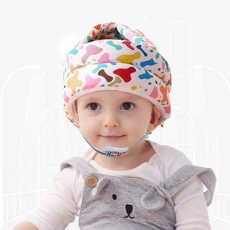 

Amuver Baby Kids Anti-Drop Hat Adjustable Hat with Soft Cotton Pad Chin Rest Toddler Protective Cap
