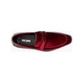 thumbnail image 4 of Stacy Adams Spratley Moc Toe Saddle Slip On Dress Shoes Burgundy 25686-601, 4 of 7