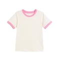 thumbnail image 5 of Nwiuh T-Shirts Basiques Unis pour Filles 1-15 Ans T-Shirts d'Été à Col Rond à Manches Courtes pour Enfants (Rose, 11-12 Ans), 5 of 5
