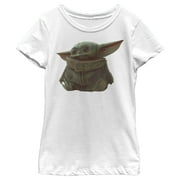 Girl's Star Wars: The Mandalorian The Child Portrait Graphic Tee White X Small
