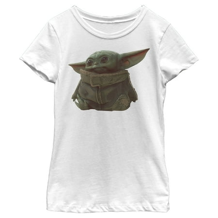 Girl's Star Wars: The Mandalorian The Child Portrait Graphic Tee White X Small