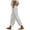 White, variant on Women Linen Capri Pants with Drawstring Petite Beachwear Lightweight Elastic Waist Pants Solid Lace Up Trouser Pant Casual Baggy Elastic Waist Trouser Wide Leg Pant With Pocket Fashion Pant