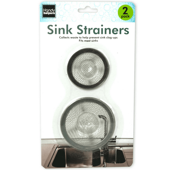2 Pack Metal Mesh Sink Strainers, Keep Sinks Clog Free and Drains Clear, Prevent Food Blockages and Debris, Easy to Clean, Durable for Kitchen and Bathroom, Long Lasting, Fits Most Standard Sinks