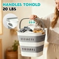 thumbnail image 5 of Godance Collapsible Laundry Baskets - Foldable Pop Up Laundry Hamper Plastic with Comfort Handles, 40 L Foldable Clothes Hamper for Laundry, Space Saving Pop-Up Storage Container/Organizer (Grey), 5 of 8