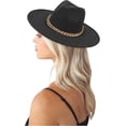 thumbnail image 4 of Visera para mujer - Sombrero de playa Visera suave y transpirable Sombrero de verano Visera de ala ancha Golf Tenis Gorras vintage para viajes en la playa M （56-58 cm）, 4 of 5