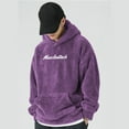 thumbnail image 2 of Men's Embroidered Lettering Hoodie Casual Pullover Sweatshirt For Athletic Streetwear Comfort Fit Oversized Pullover Long Sleeve Crewneck Casual Tops, 2 of 9
