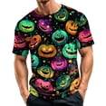 thumbnail image 2 of Hearthz Halloween Mens Graphic T-Shirts Pumpkin Graphic Crew Neck Short Sleeve Shirts for Men Fall Holiday Mens Sweatshirt, 2 of 6