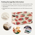 thumbnail image 6 of Square Storage Basket 14.2*10.2*8.3 Inch One Sizex2 Shelf Basket Open Home Storage Bins Bedroom Storage Basket Closet Storage Stylish Decor Red Strawberry, 6 of 9