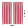 thumbnail image 3 of Begzeat Blackout Curtains for Bedroom，Thermal Insulated 100% Blackout Curtains for Bedroom with Black Liner, Double Layer Full Room Darkening Noise Reducing Grommet Curtain (Pink), 3 of 8