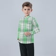thumbnail image 4 of Jamicy Long Sleeve Shirts for Boys Toddler Kids Long Sleeve Plaid Print Button Down Casual Dress Shirt Casual School Uniform Top Shirt, 4 of 7