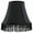 Black, Black, variant on Urbanest Silk Bell Lamp Shade, 5x9x7", Black With Black Fringe