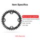 thumbnail image 2 of Chainset Bicicleta Bicicleta redonda Cadena de bicicleta Cadena Reemplazable Aleación de aluminio Anti-gota Ligero Ligero Ciclismo Diente Placa Individual Negro 34T Eigraketly OD003273-02, 2 of 7