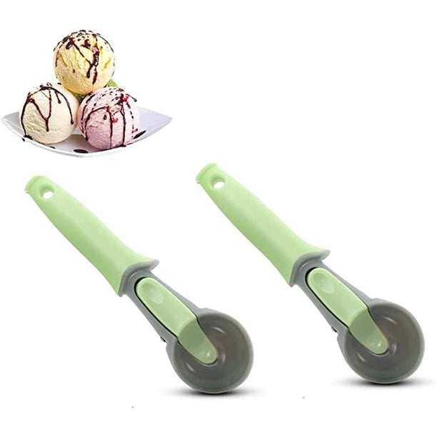 Cuchara para helado, 2 uds. Cuchara para helado antiadherente, Cuchara para helado multifuncional, Cuchara para helado con gatillo para helado, puré de frutas,