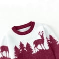 thumbnail image 4 of Ynynloco Men's Christmas Sweater Xmas Reindeer Trees Print Crew Neck Long Sleeve Pullover Tops 2025 Casual Comfy Fall Winter Warm Tops, 4 of 6