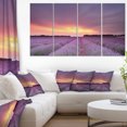 thumbnail image 1 of Beautiful Sunset over Lavender Rows - Landscape Canvas Wall Art, 1 of 3
