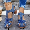 thumbnail image 5 of Closed Toe Sandals for Women 2026 Summer Ankle Strap Orthopedic Wedge Sandals with Arch Support Comfortable Wide Width Beach Sandal Hollow Out Breathable Outdoor Casual Walking Shoes, 5 of 9