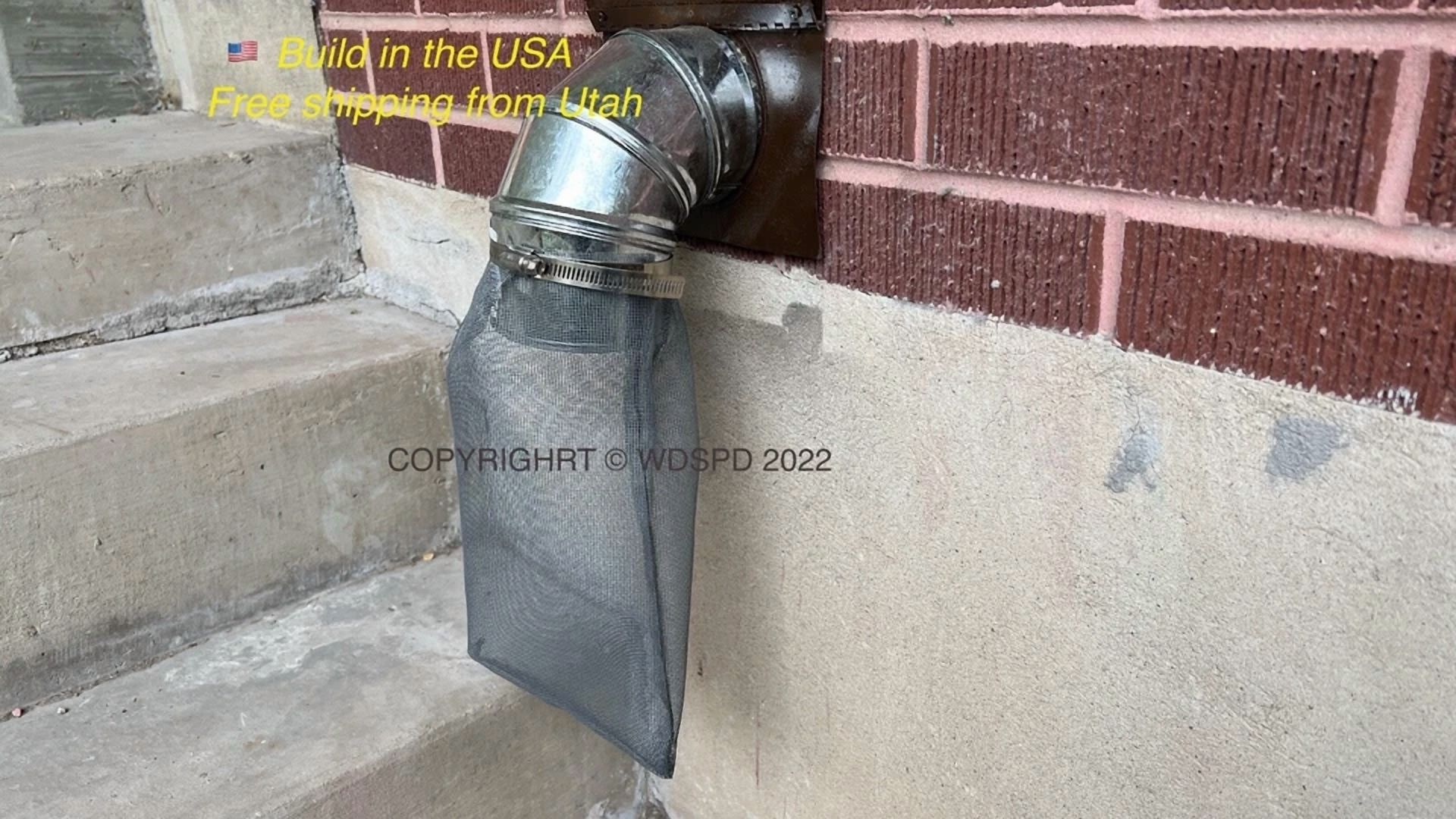 CRESTIN- The Lint Catcher Bag For Outdoor Dryer Vent. Build In The Usa.