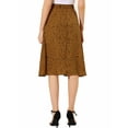 thumbnail image 3 of Allegra K Women's Flare Below Knee Chiffon Flowy Waistband A Line Midi Skirt, 3 of 6