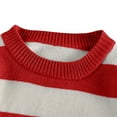 thumbnail image 6 of DHFJKG Men's Striped Sweater Knitted Pullover Loose Fit Crewneck Autumn Winter Thickened Long Sleeve Knitwear Classic Jumper Tops, 6 of 7