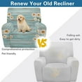 thumbnail image 4 of Yuyamidu Daisy Reclining Chair Covers 4 Pieces Soft Recliner Sofa Slipcovers with Pocket Non Slip Lazyboy Covers Couch Chair Cover for Living Room Novelty Home Decor, 4 of 8