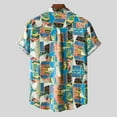 thumbnail image 5 of Palato Mens T Shirts,Men Hawaiian Short Sleeve Beach Shirt Printed Summer Casual Button Down Shirts, 5 of 9