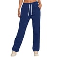 thumbnail image 2 of Sweatpants for Women 2025 Elastic High Waisted Loose Fit Wide Straight Leg Joggers with Pockets Trousers Sweat Pants, 2 of 7