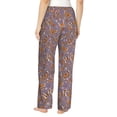 thumbnail image 3 of Naloa Daisies Flowers Print Women’s Ultra-Soft Comfy Pajama Lounge Pants with Pockets & Drawstring, 3 of 8