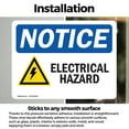 thumbnail image 3 of (2 Pack) Electrical Hazard Sign With Symbol OSHA Notice Sign 5 Inch X 3.5 Inch Vinyl Label Decal Sticker Weather Resistant, UV Protected for Workplace, Business, and Construction Site,, 3 of 7