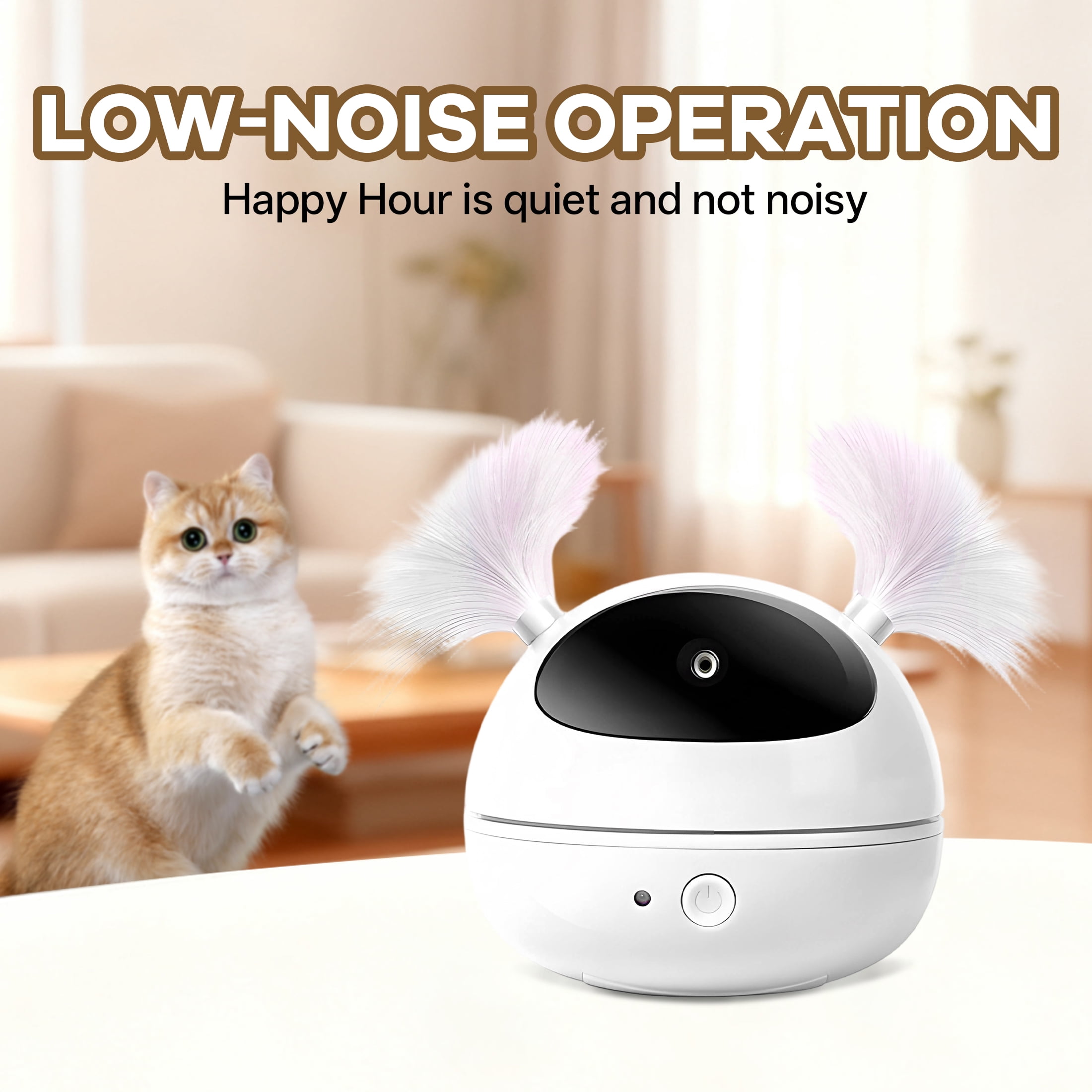 BESTSKY Laser Pointer Cat Toy with Unique Roly-Poly Design, automatic lazer pointer for cat for fun interactive indoor play, Cat Gifts for Cat-Obsessed Families, White
