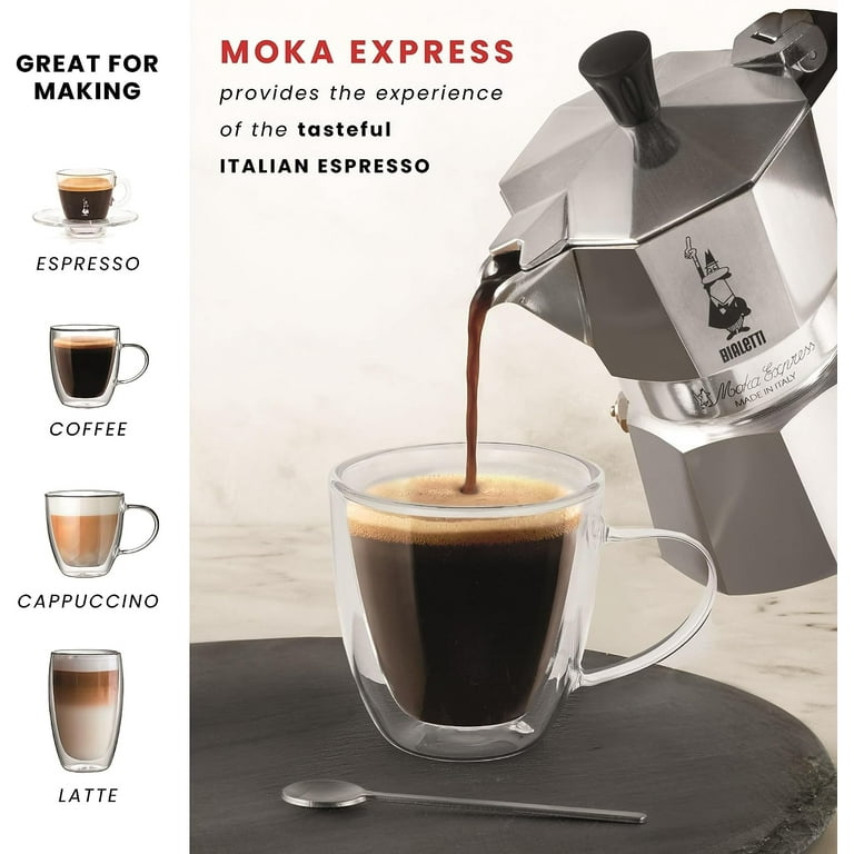 Bialetti Moka Express 3 Cup Italian Coffee Stovetop Espresso Maker  Percolator