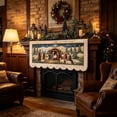thumbnail image 5 of Christmas Fireplace Mantle Scarf,Quilted Fabric Nativity Scene Scalloped Edge for Home Fireplace Mantel Living Room 74.10 Inch, 5 of 6
