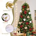 thumbnail image 2 of Flores navideñas artificiales Alupssuc Poinsettia, 16 unidades, oro blanco, 2 of 8