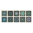 thumbnail image 1 of 20 * 20 cm 10 piezas Mandala Flor Azulejos Autocollant Etiqueta de la pared Impermable L'eau Et L'huile Cocina Salón Dcoration Murale Estilo Europen Crystal Ti, 1 of 5