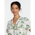 thumbnail image 5 of Joyspun Women's Dreamy Soft Collection Notch Collar Top and Shorts Pajama Set, 2-Piece, Sizes XS-3X, 5 of 6