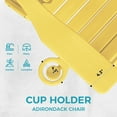 thumbnail image 5 of Folding Adirondack Chair Outdoor Patio Fire Pit Chairs with Cup Holder Porch Garden Yellow, 5 of 9